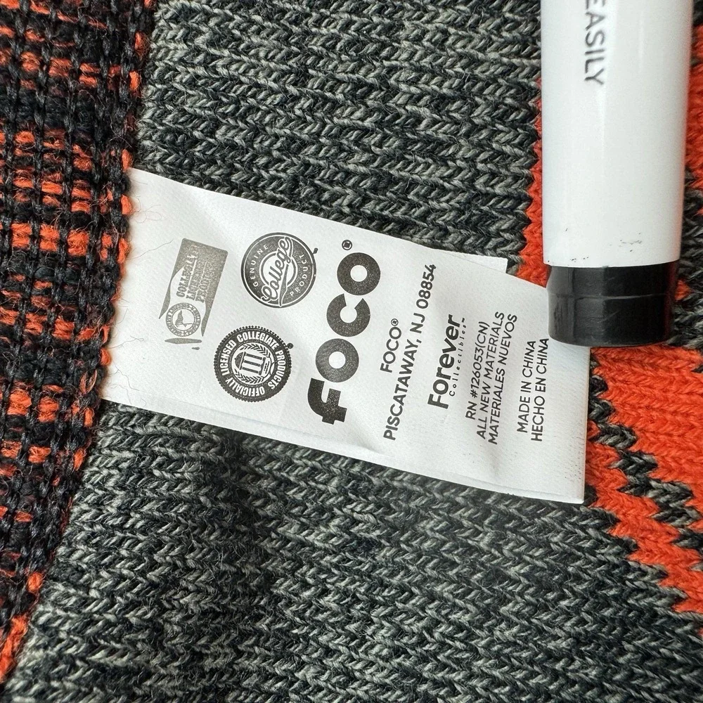 NWT FOCO Oregon State Beavers‎ OSU Scarf Charcoal/Orange - OSFM 67